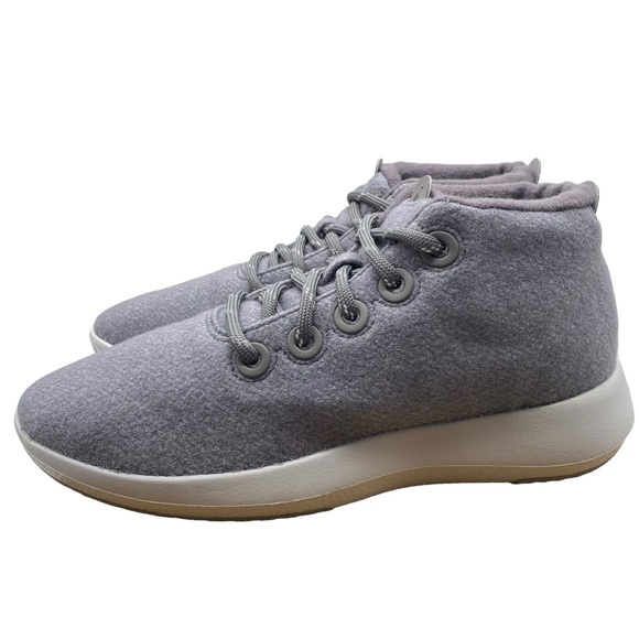 Allbirds Womens Sneakers Runner-Up Mizzle Gray Purple Mid Top Merino Wool Casual - Picture 13 of 13